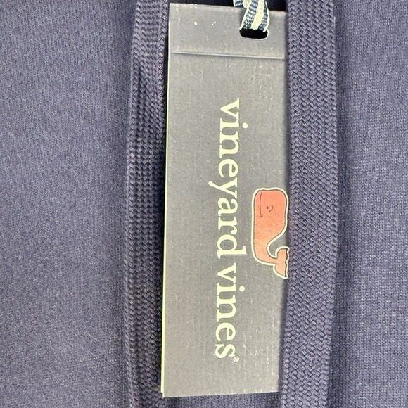 Vineyard Vines Clean Fleece Hoodie Nautical Navy Mens XL Athletic Pullover - Picture 6 of 8